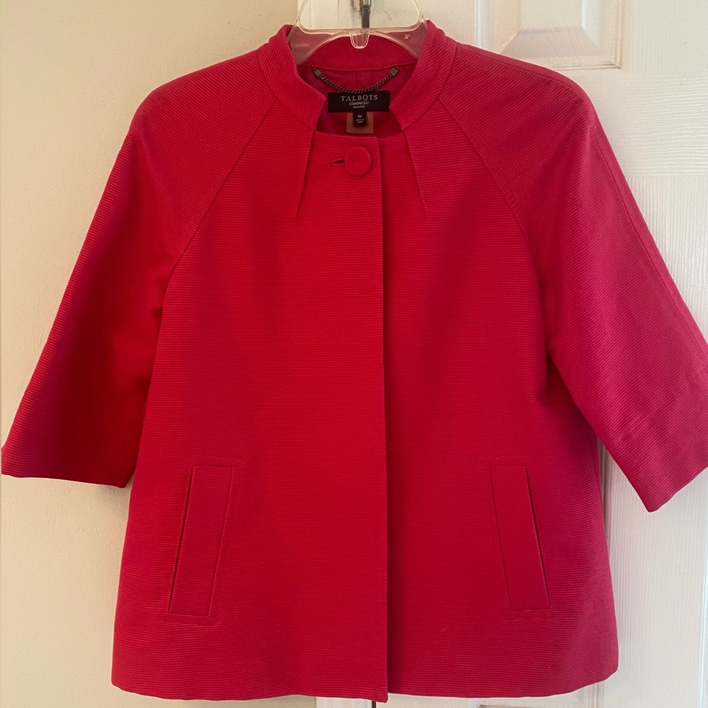 Talbots, hot pink blazer! Perfect condition!